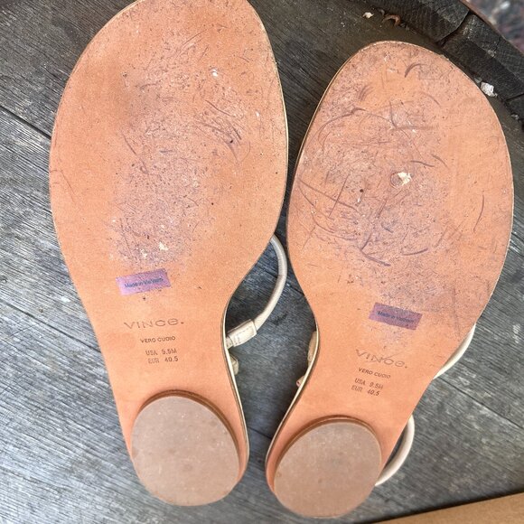 Vince Sandals - Leather - Lucila Birchsand - Like New - Size 9.5 - Picture 7 of 12